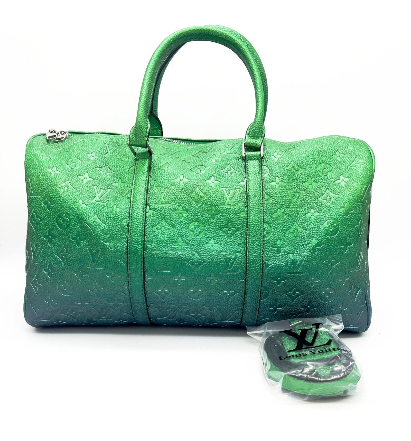 L V Keepall 50B Taurillon Illusion Blue/Green