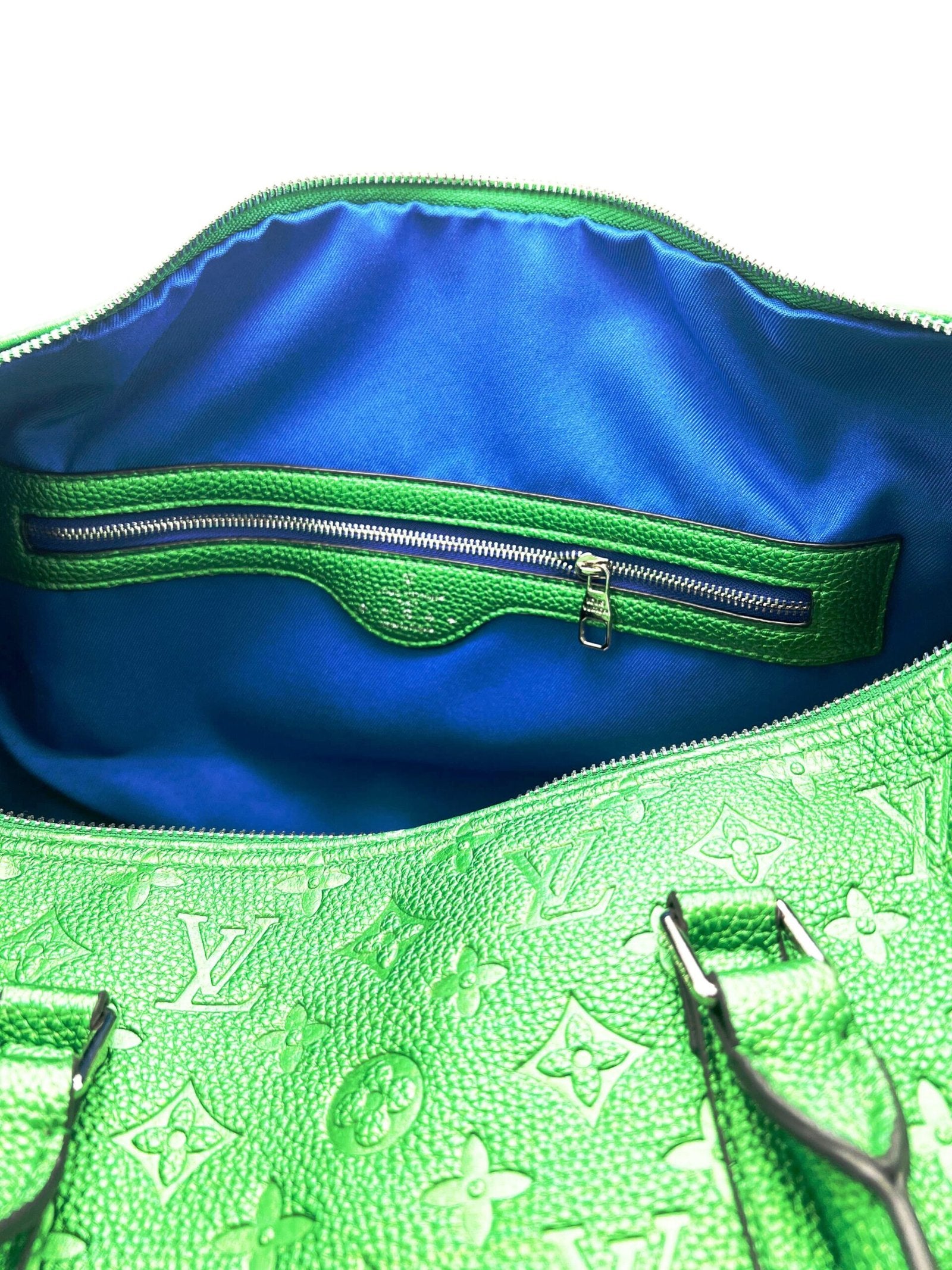 L V Keepall 50B Taurillon Illusion Blue/Green
