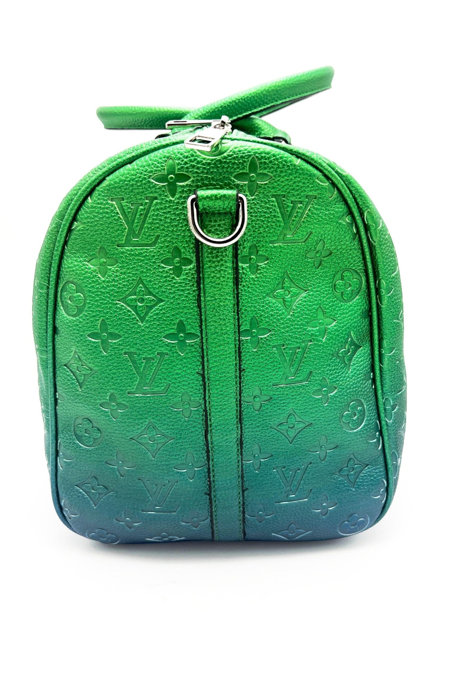 L V Keepall 50B Taurillon Illusion Blue/Green