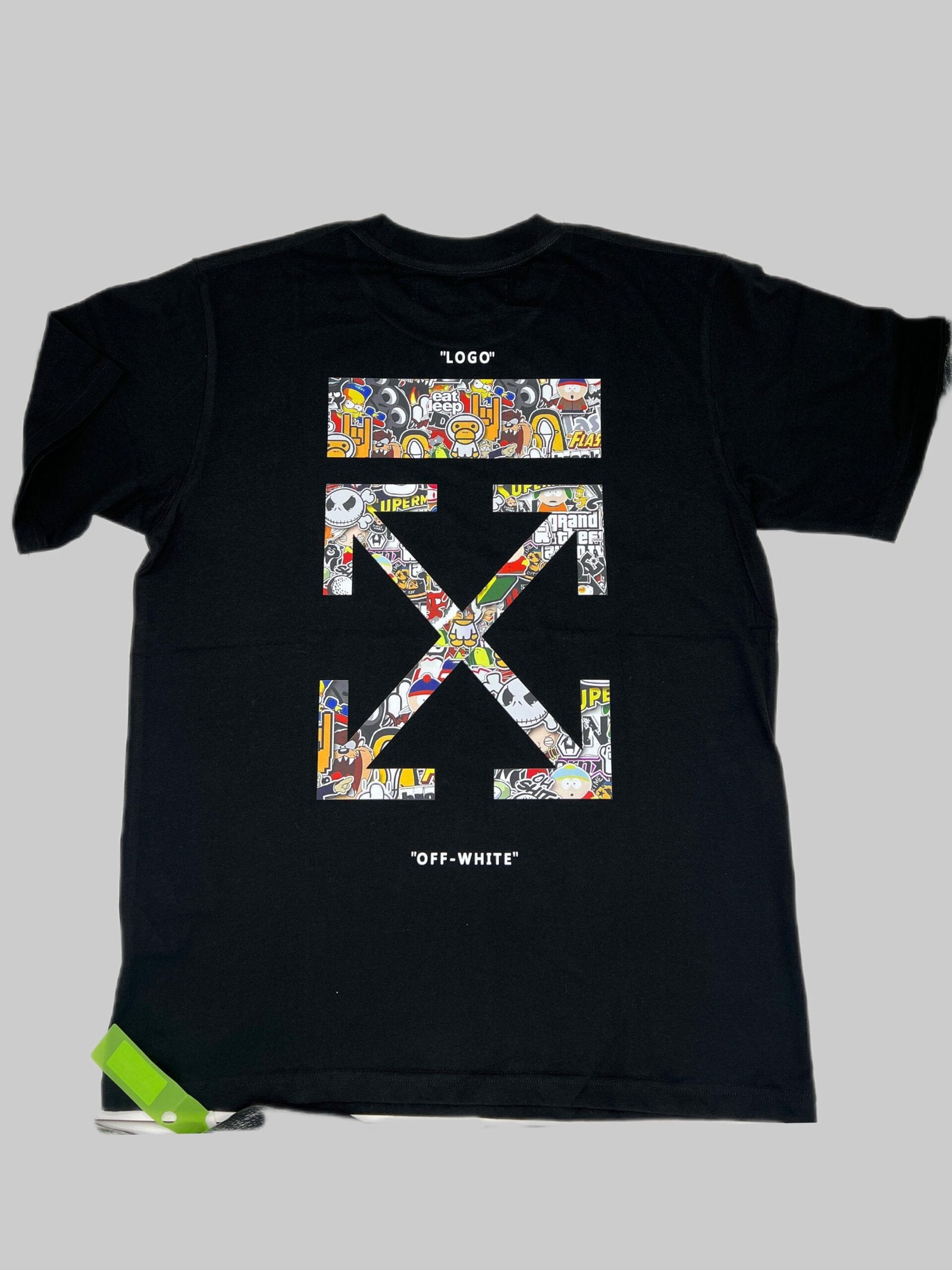 Off-whitee Oversize / Drop shoulder Comic T-shirt