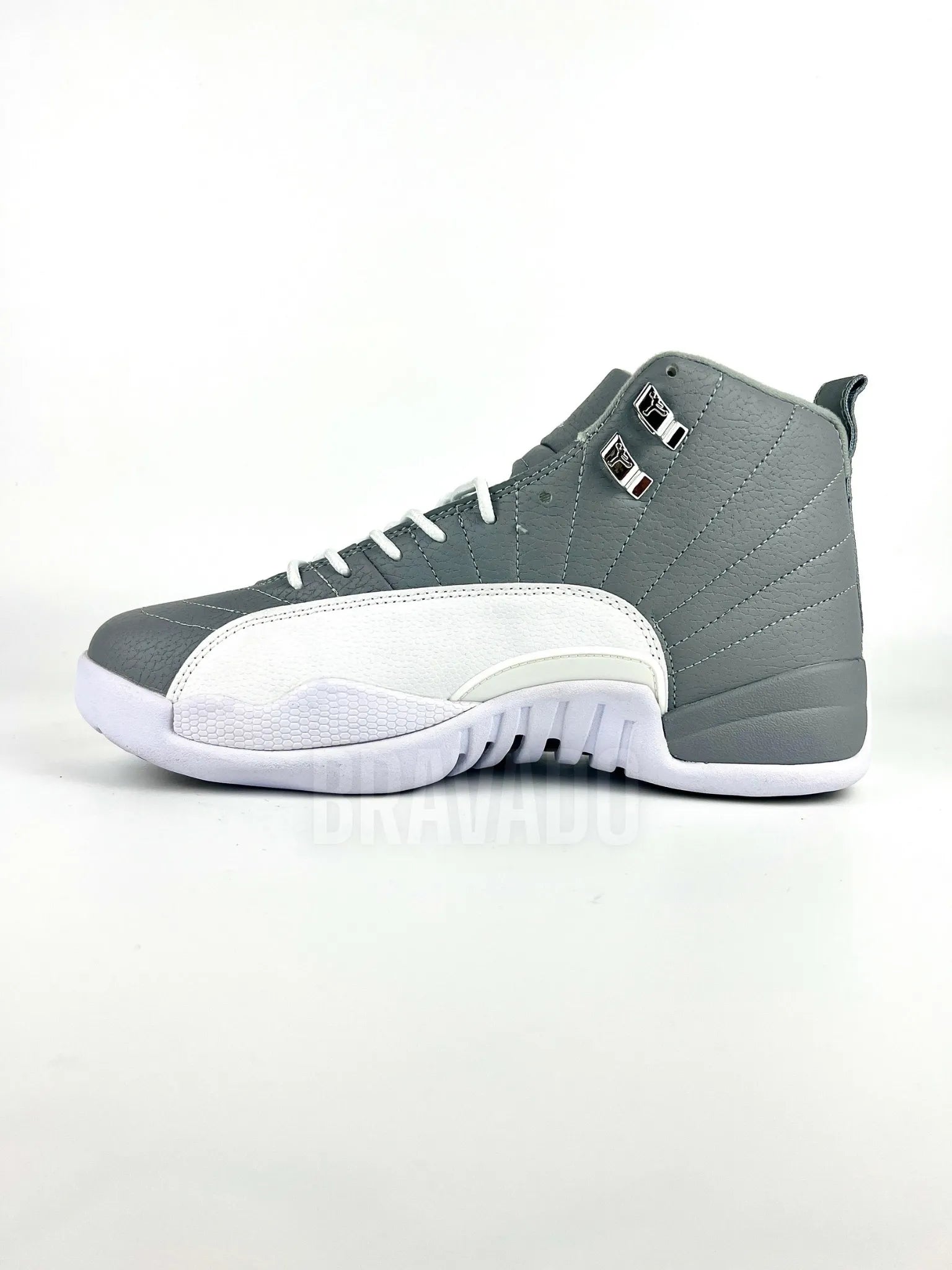 AJ12 Stealth Grey White