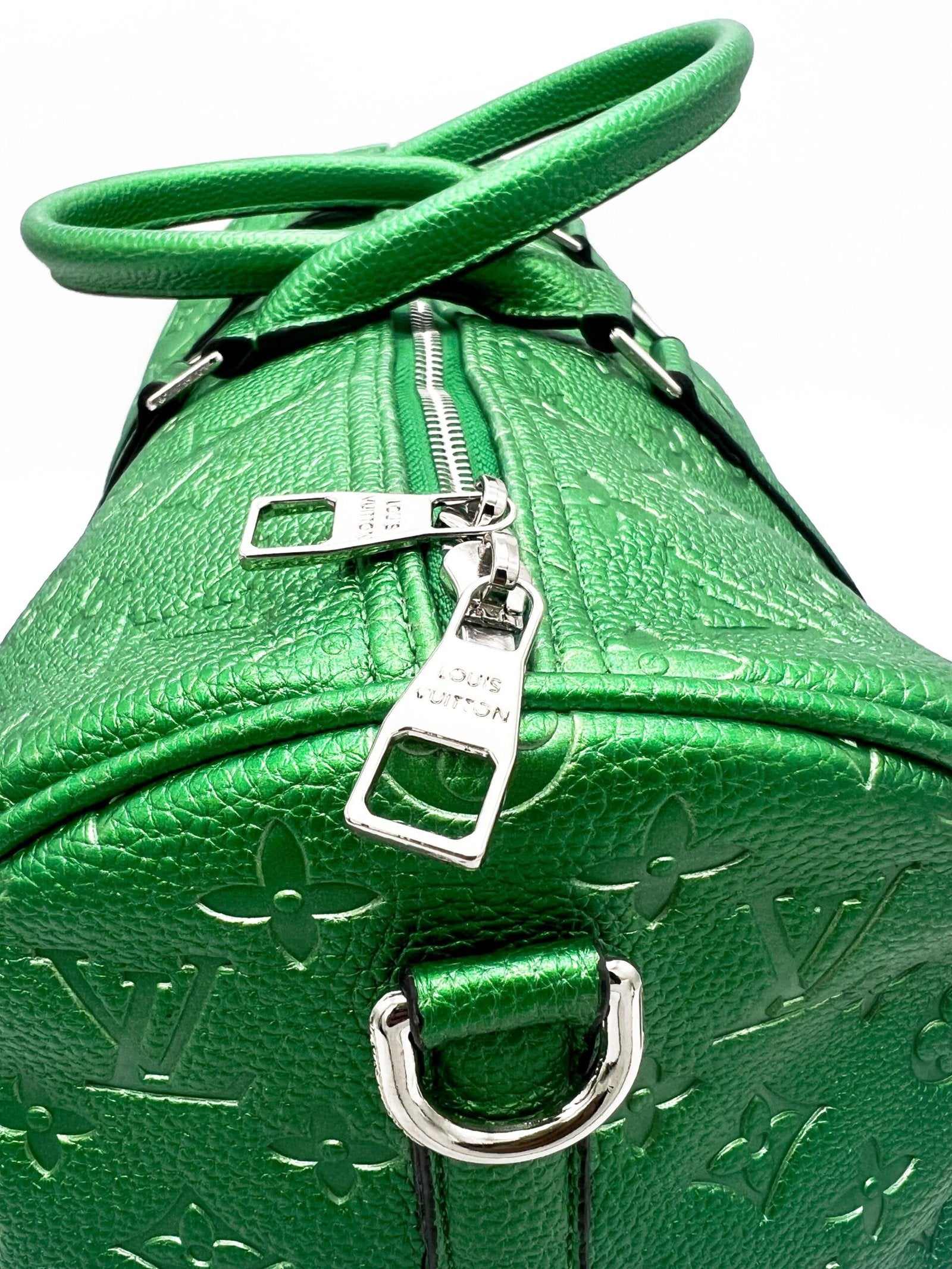 L V Keepall 50B Taurillon Illusion Blue/Green