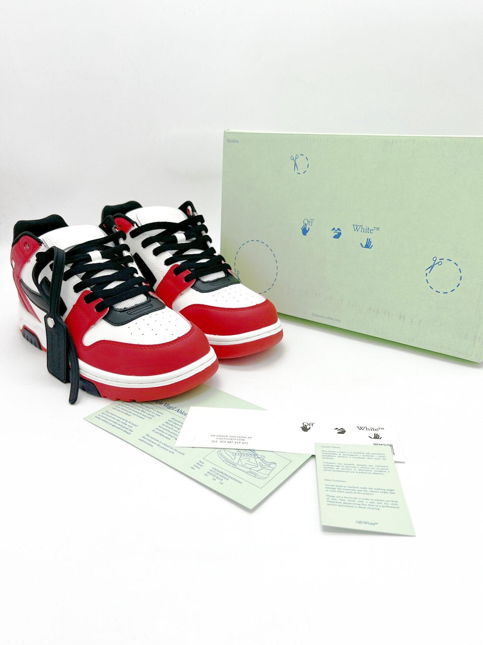 OffWhite Out of Office Low 'Red White Black' (1:1 DOT PERFECT)