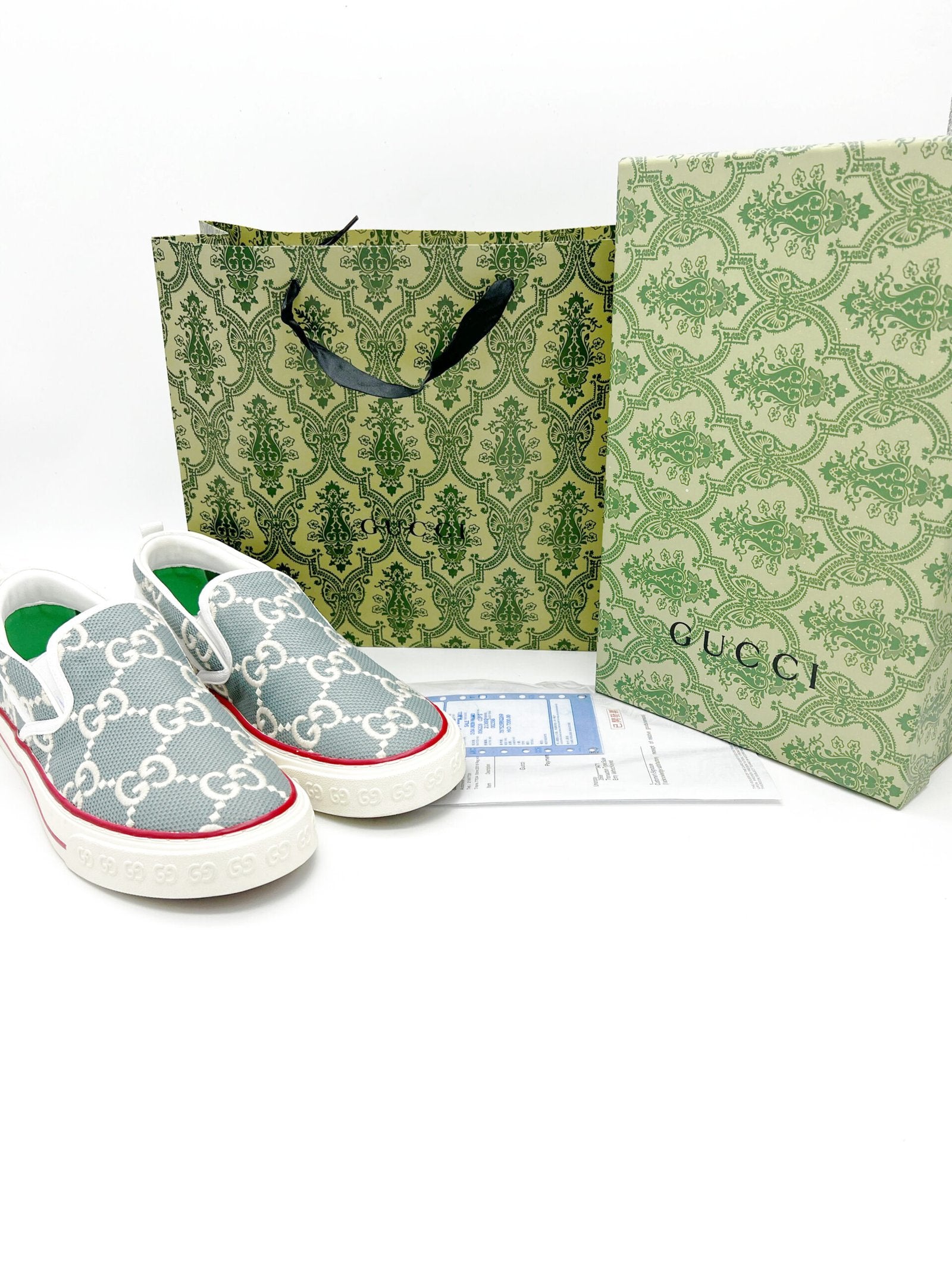 Guccii 1977 Tennis Slip-on Green (1:1 DOT PERFECT)