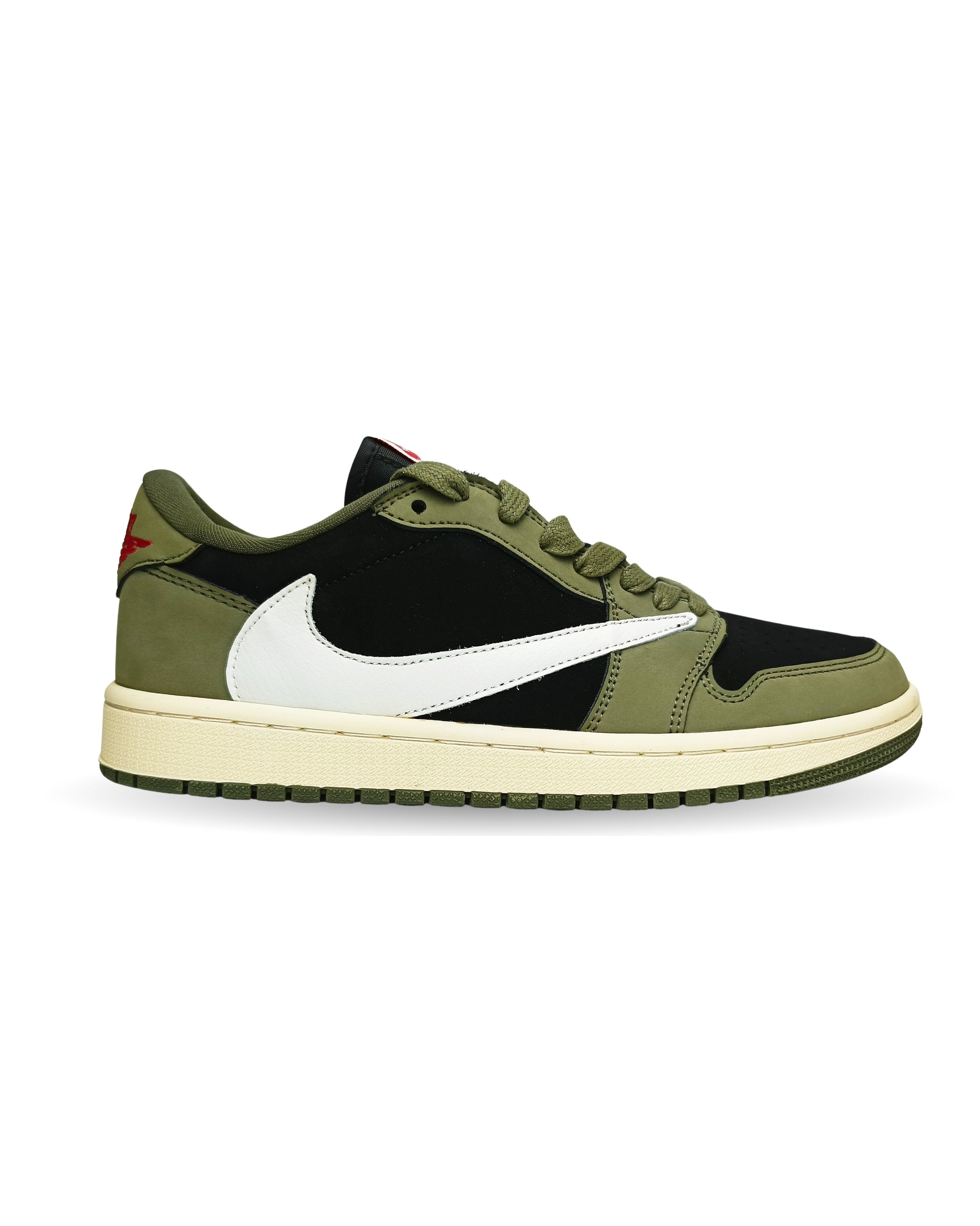 AJ1 low Travis Scott "Black Olive" (SUEDE VERSION)