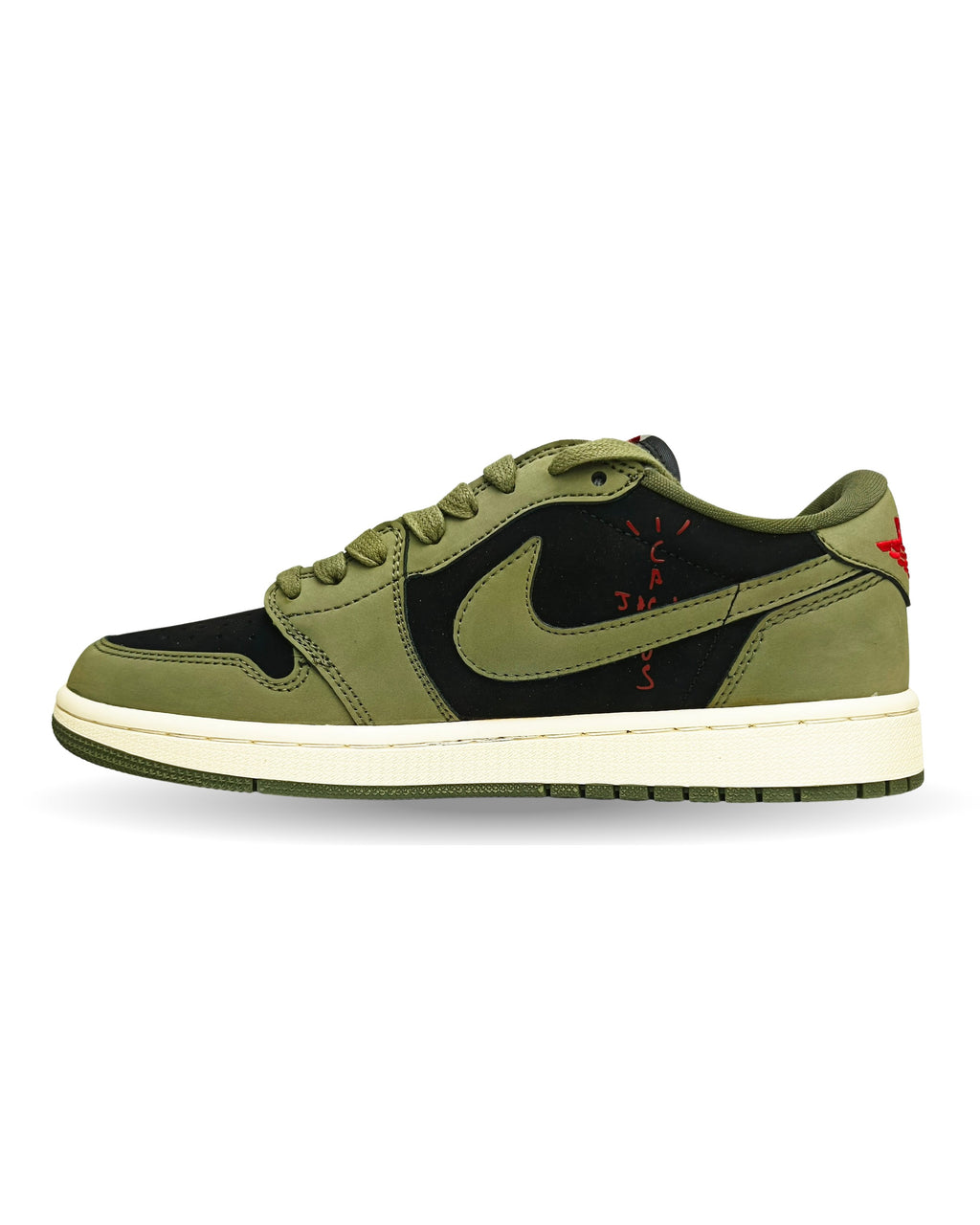 AJ1 low Travis Scott "Black Olive" (SUEDE VERSION)
