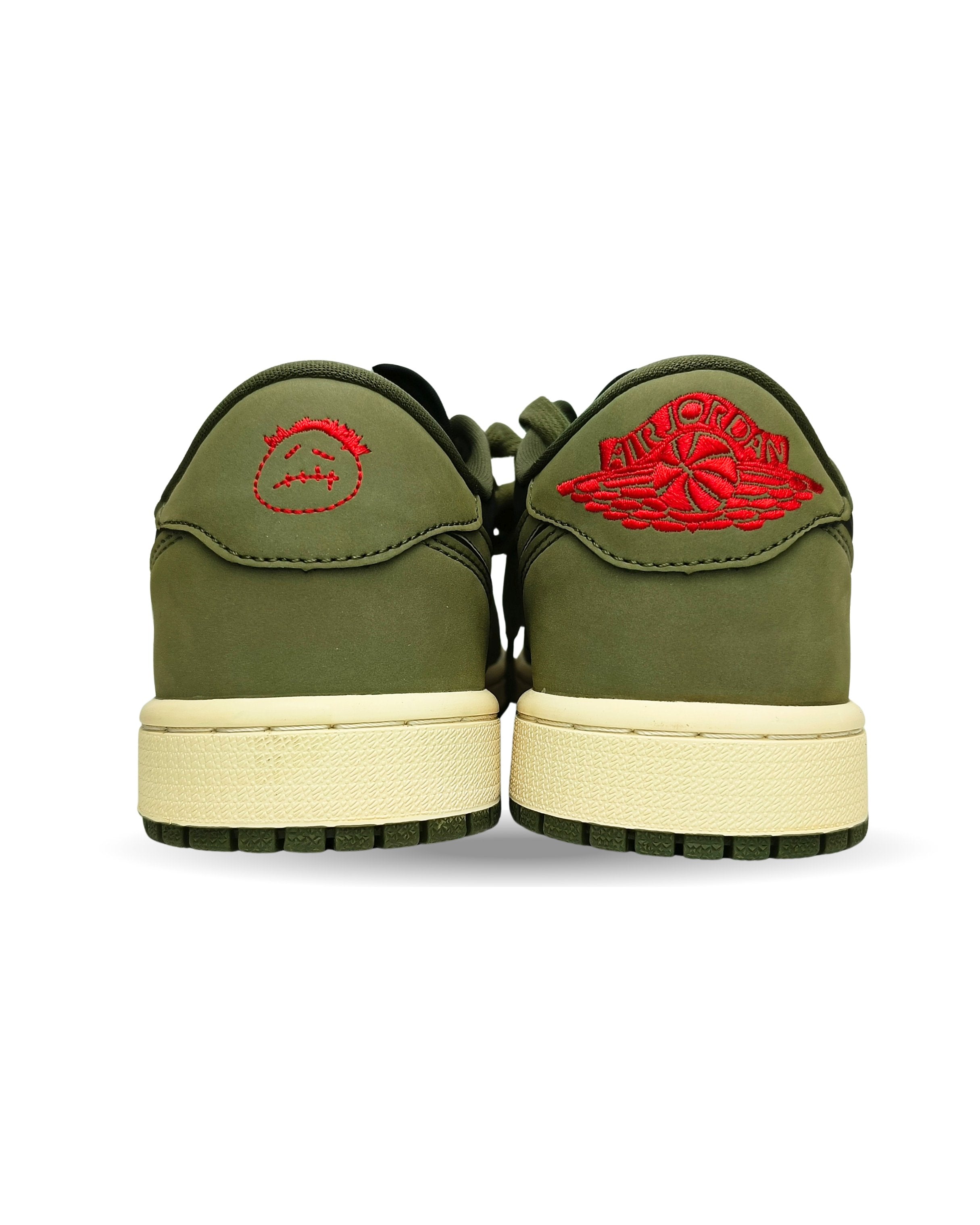 AJ1 low Travis Scott "Black Olive" (SUEDE VERSION)