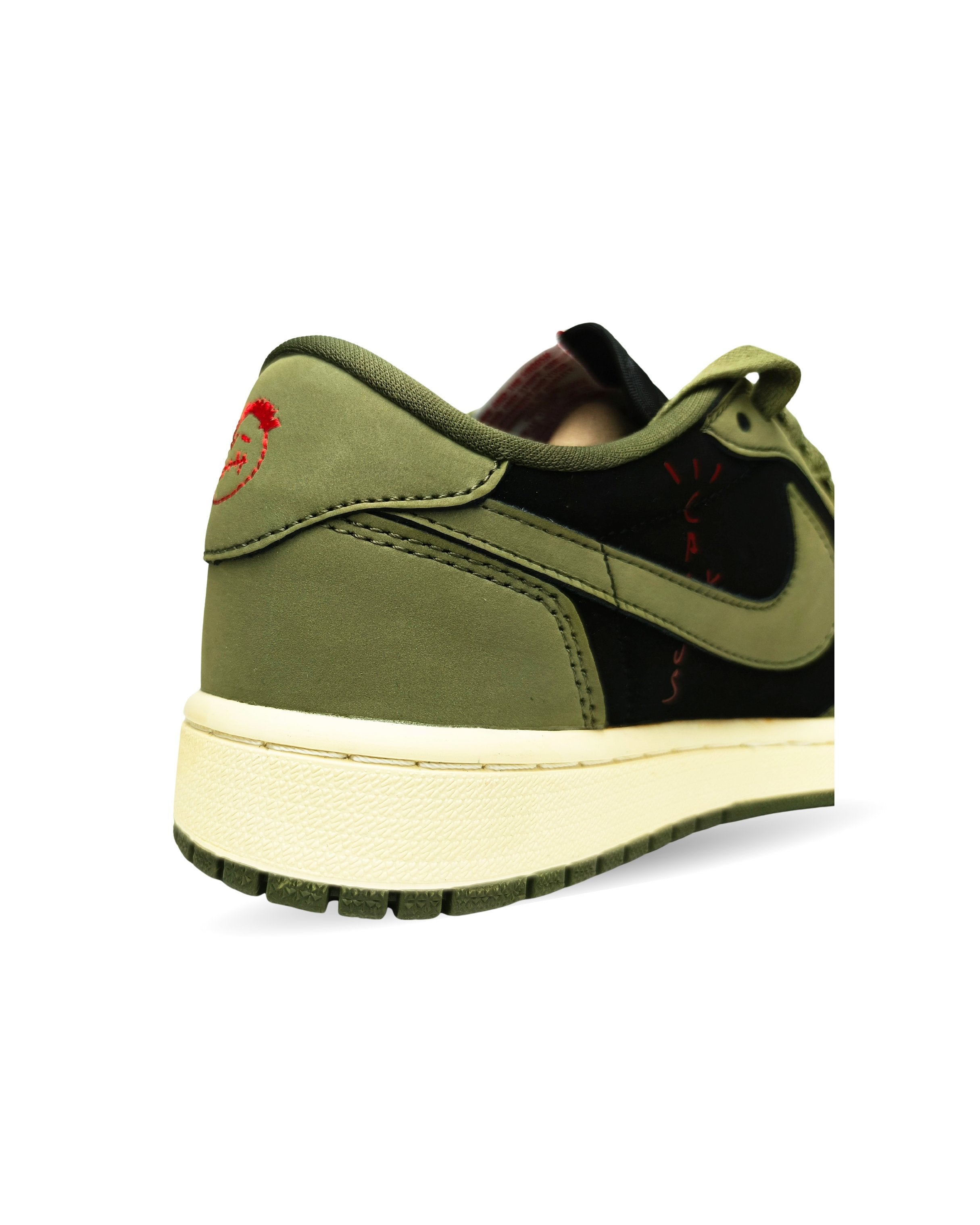 AJ1 low Travis Scott "Black Olive" (SUEDE VERSION)