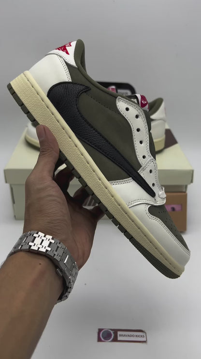 Air Jordan 1 low Travis Scott Medium Olive (Top Batch Suede)