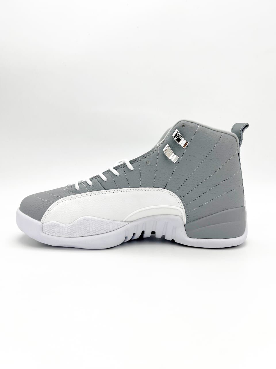 AJ12 Stealth Grey White