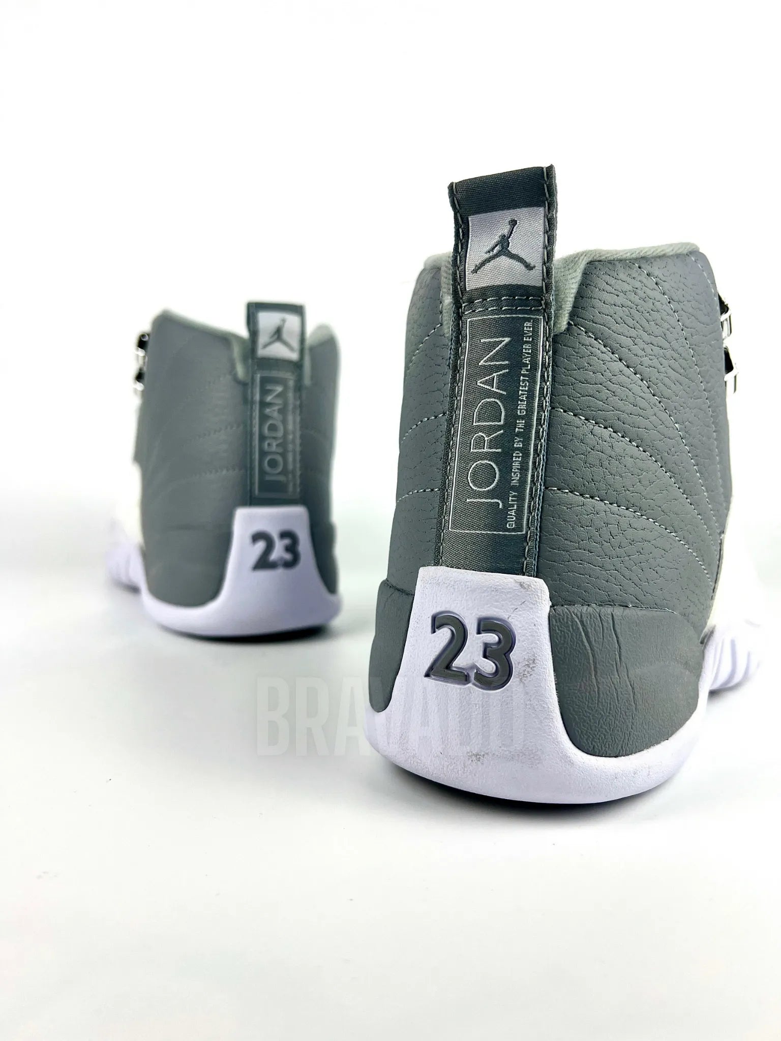 AJ12 Stealth Grey White