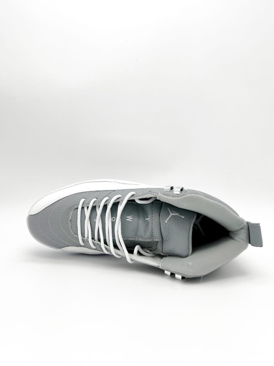 AJ12 Stealth Grey White