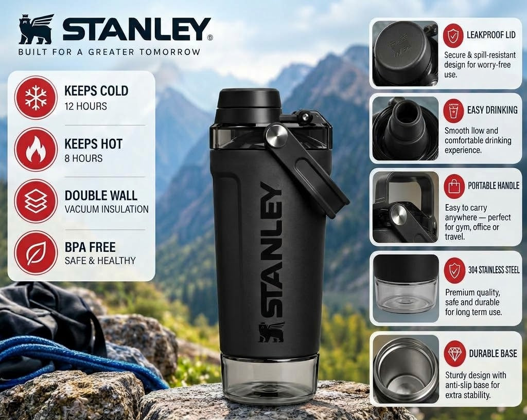 Stanley Vitalize Shaker Matte Black (1:1 DOT PERFECT)