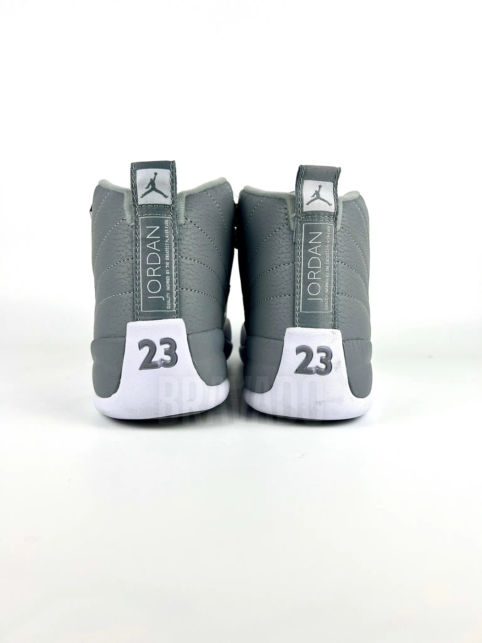AJ12 Stealth Grey White