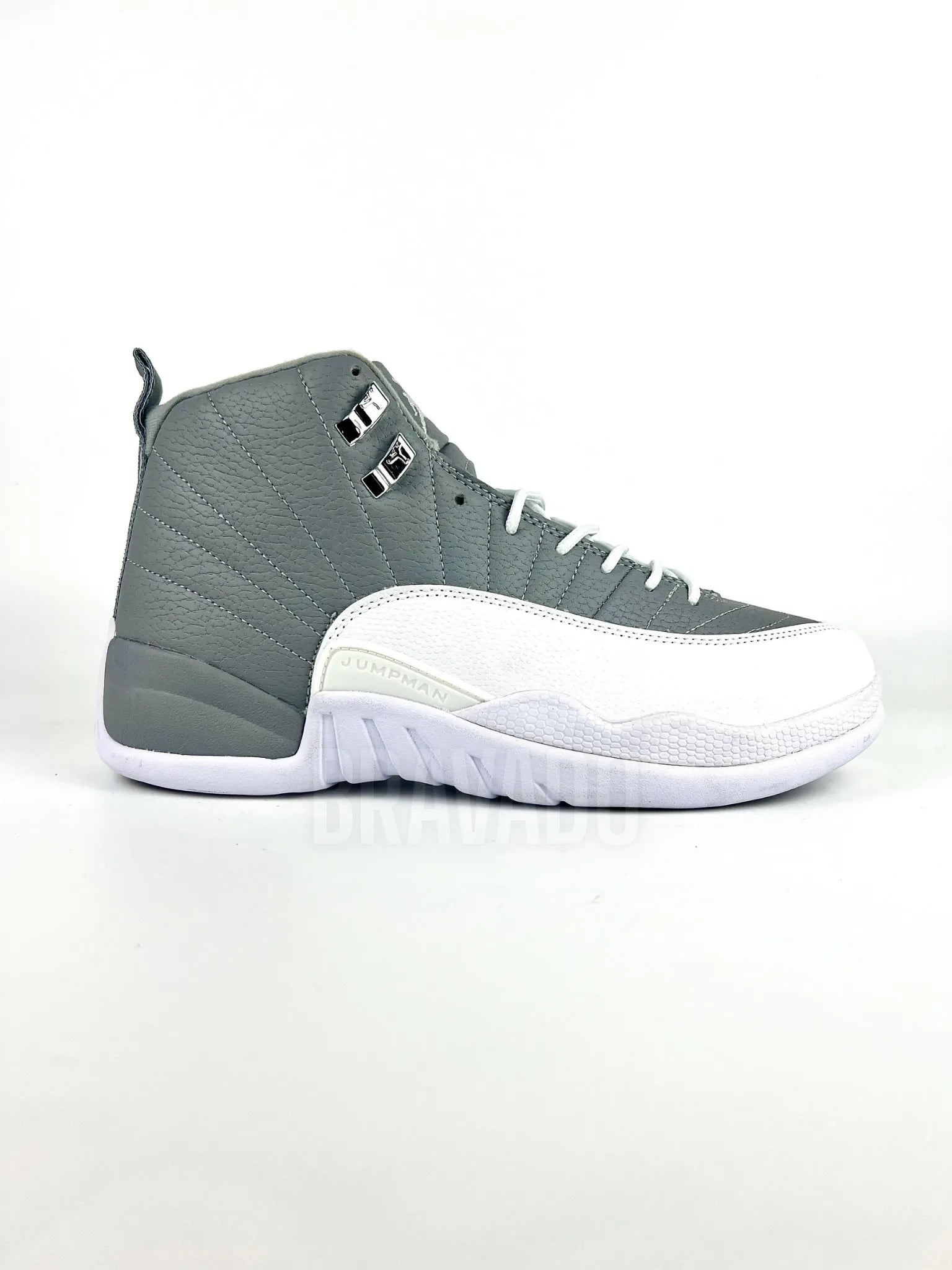 AJ12 Stealth Grey White